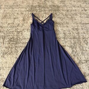 Prana Purple Stripe Strappy Dress